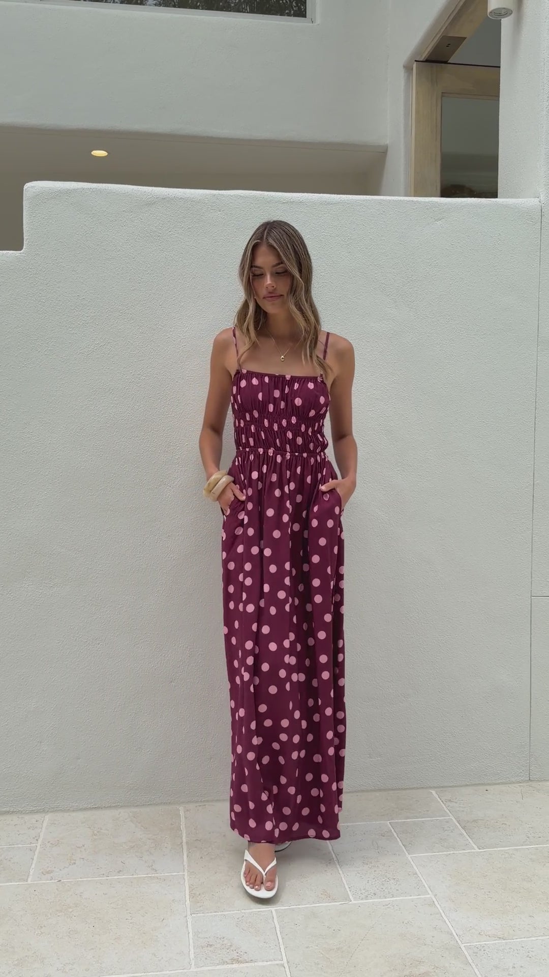 Solare Maxi Dress - Merlo/Marshmallow - Billy J