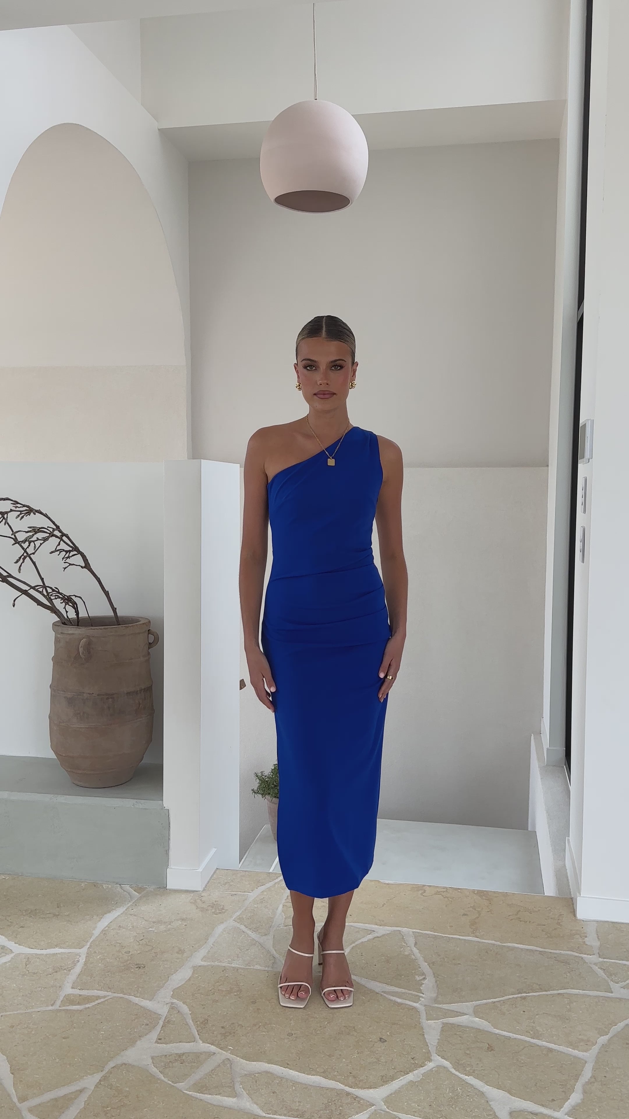 Alaina Midi Dress - Cobalt Blue - Billy J