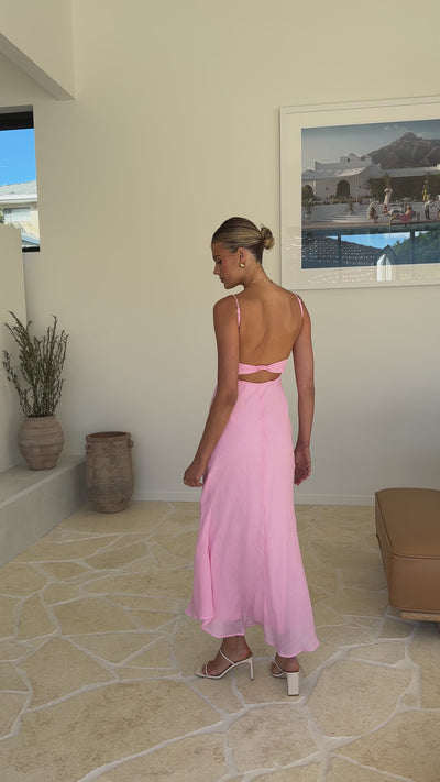 Load and play video in Gallery viewer, Galina Maxi Dress - Pink - Billy J
