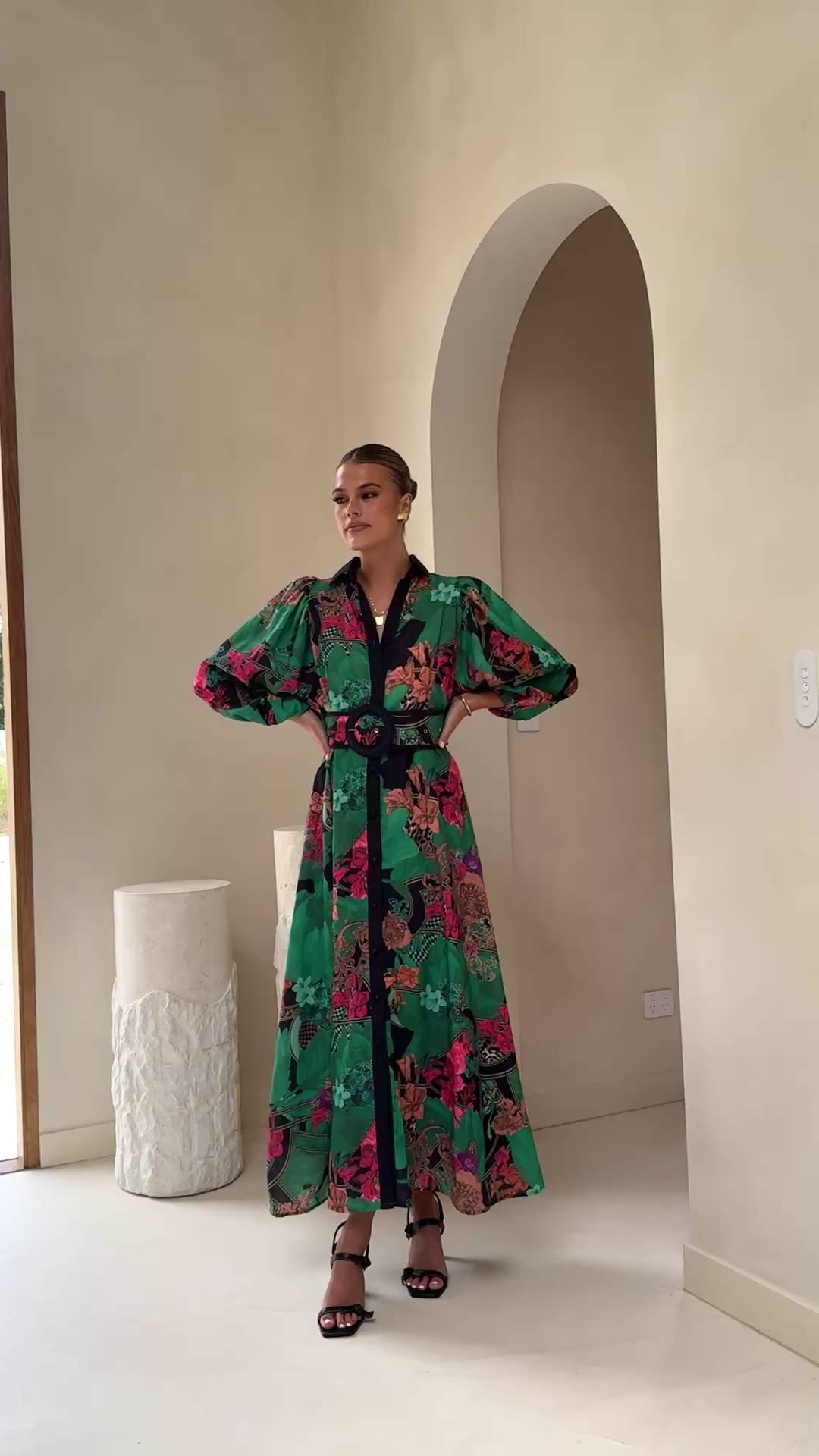 Lucinda Maxi Dress - Green - Billy J
