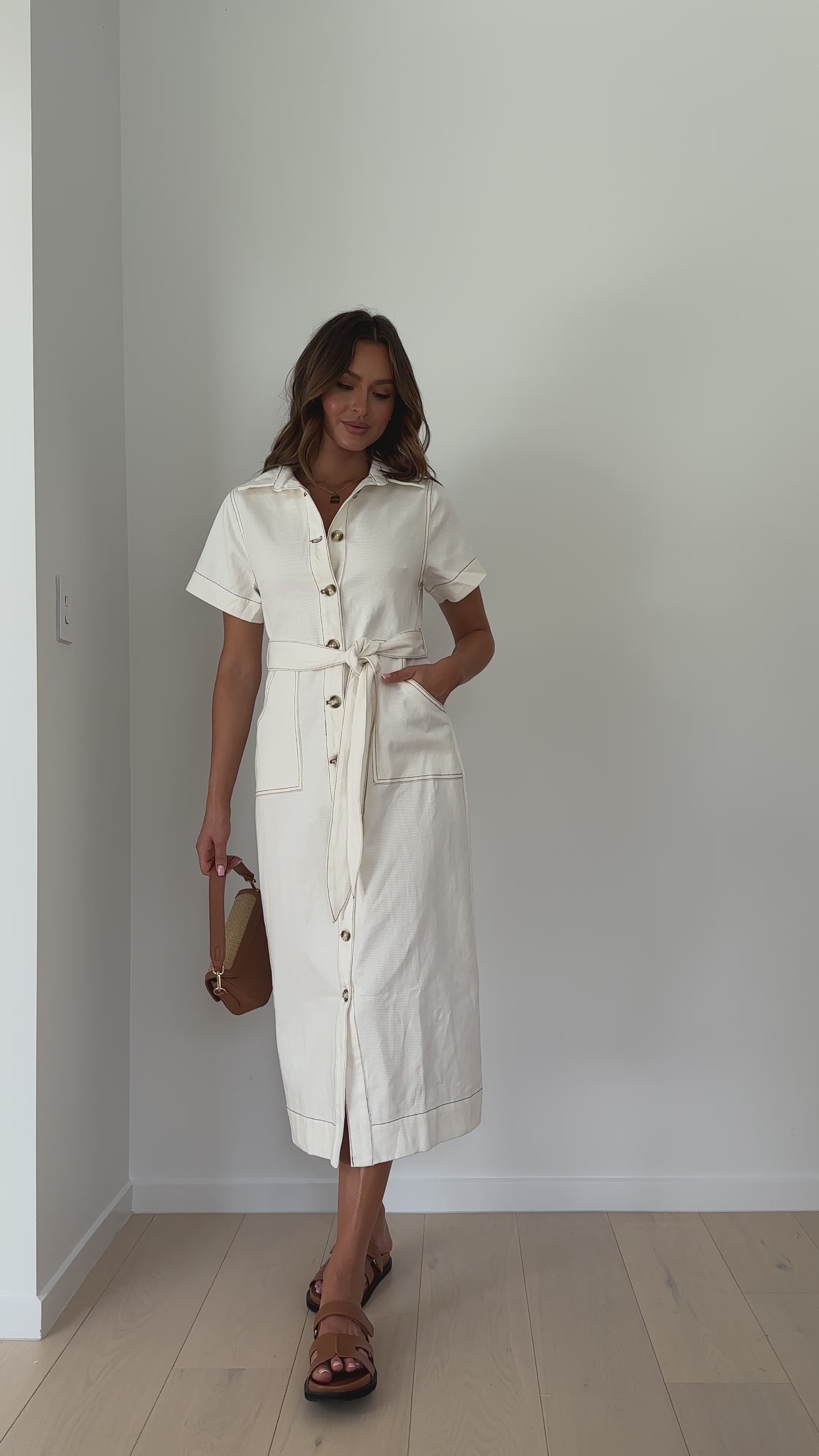 Nicole Midi Dress - Ivory - Billy J