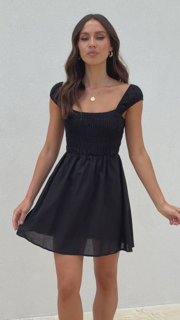 Tamami Mini Dress - Black - Billy J