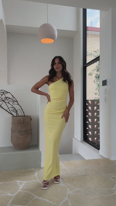 Load and play video in Gallery viewer, Cataleya Maxi Dress - Yellow - Billy J
