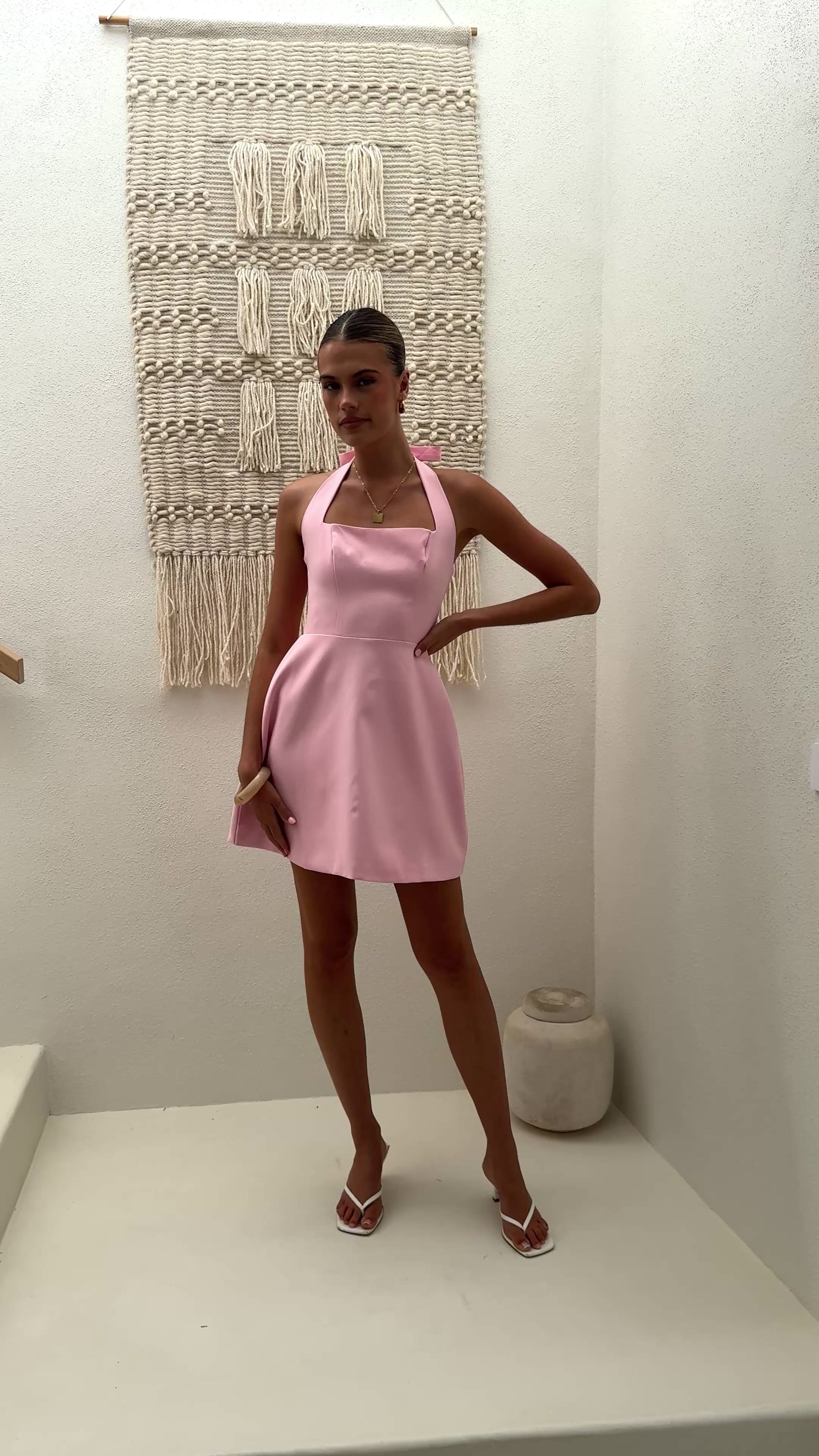 Load video: Madelyn Mini Dress - Pink - Billy J