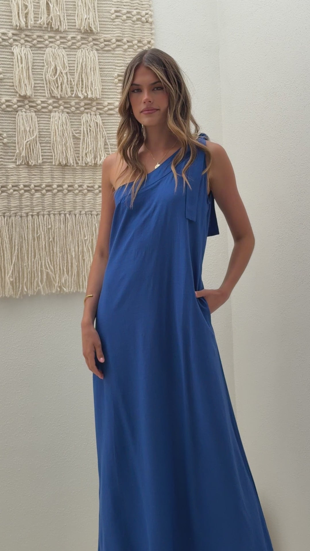Load video: Hallie Maxi Dress - Blue - Billy J