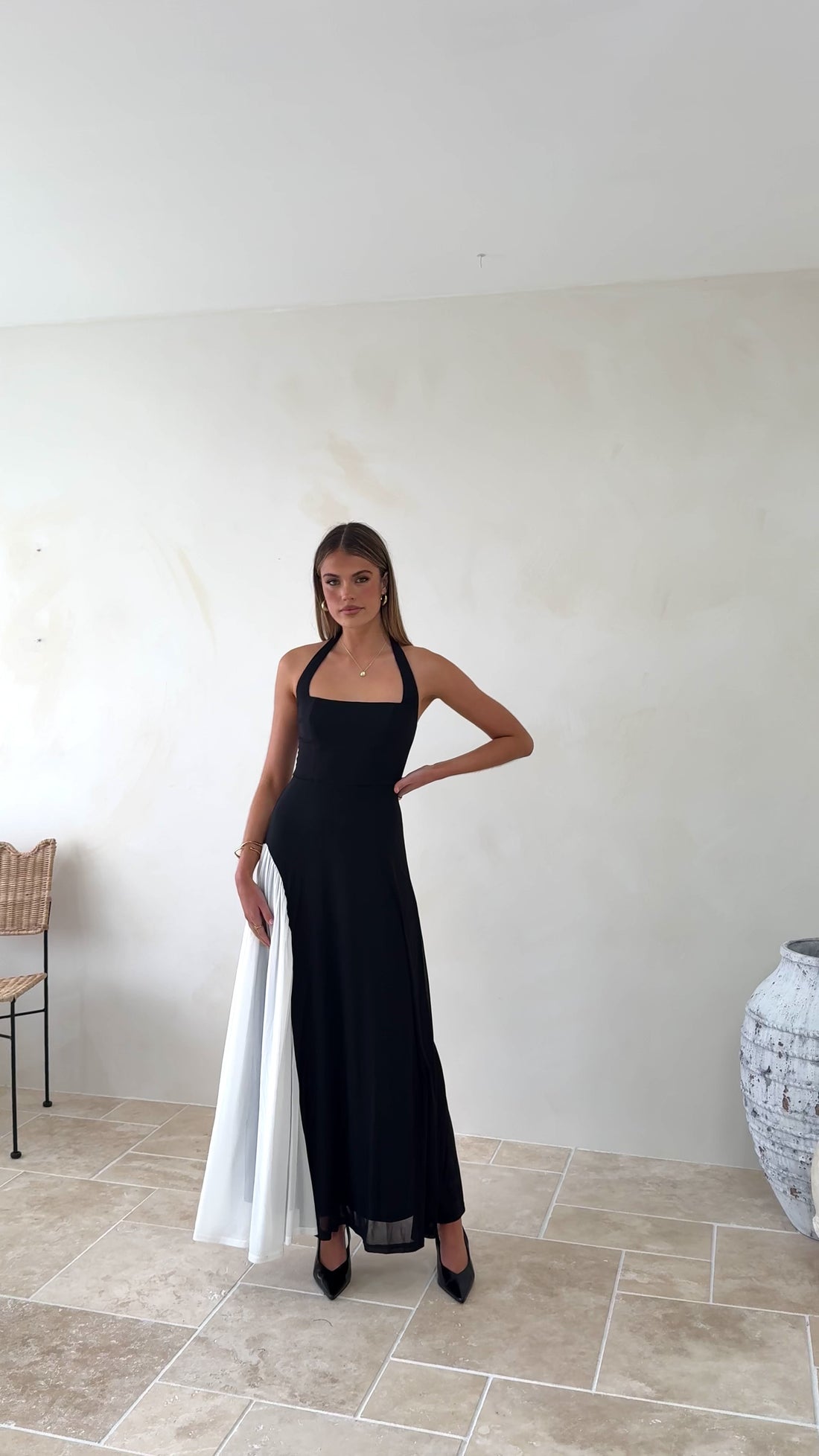 Cia Maxi Dress - Black/White - Billy J