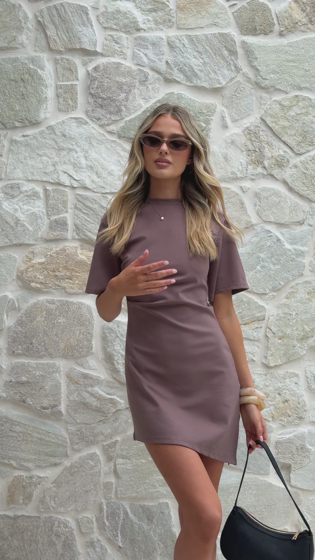 Skylah Mini Dress - Mushroom - Billy J