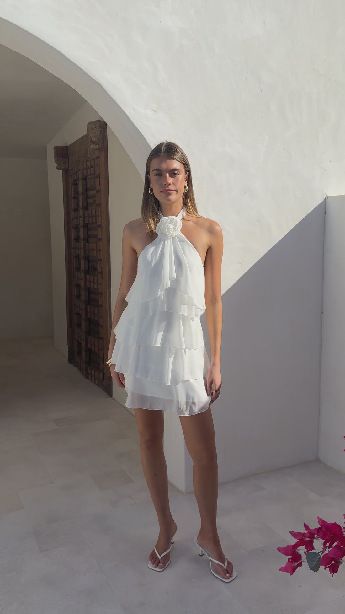 Gabby Mini Dress - White - Billy J