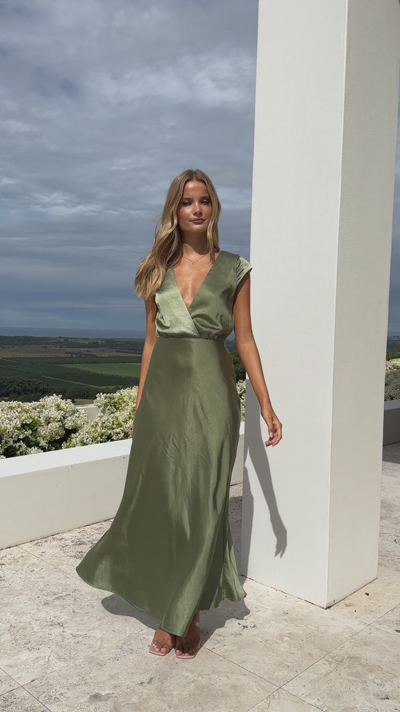 Selma Maxi Dress - Olive - Billy J