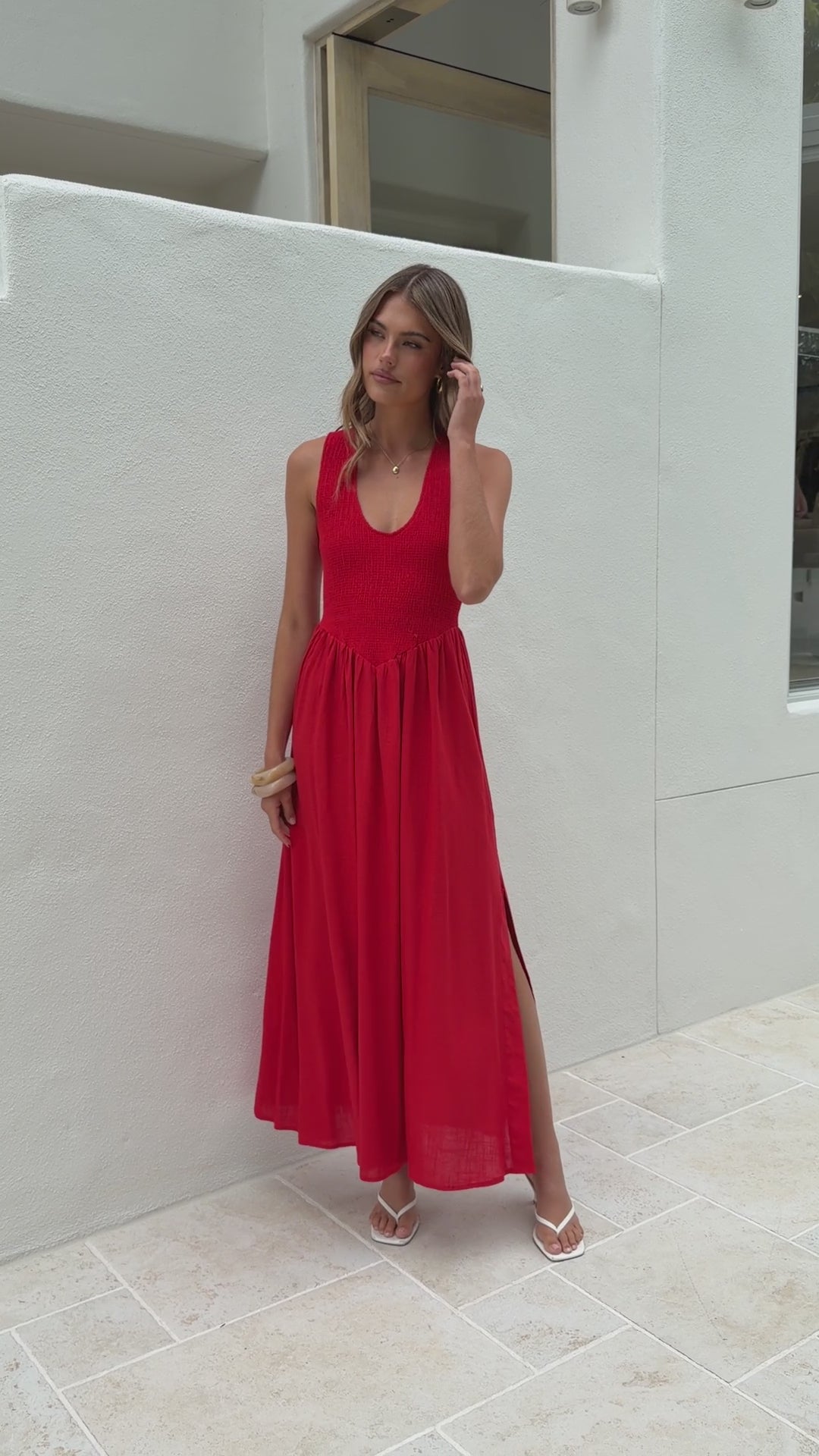 Amira Maxi Dress - Red - Billy J