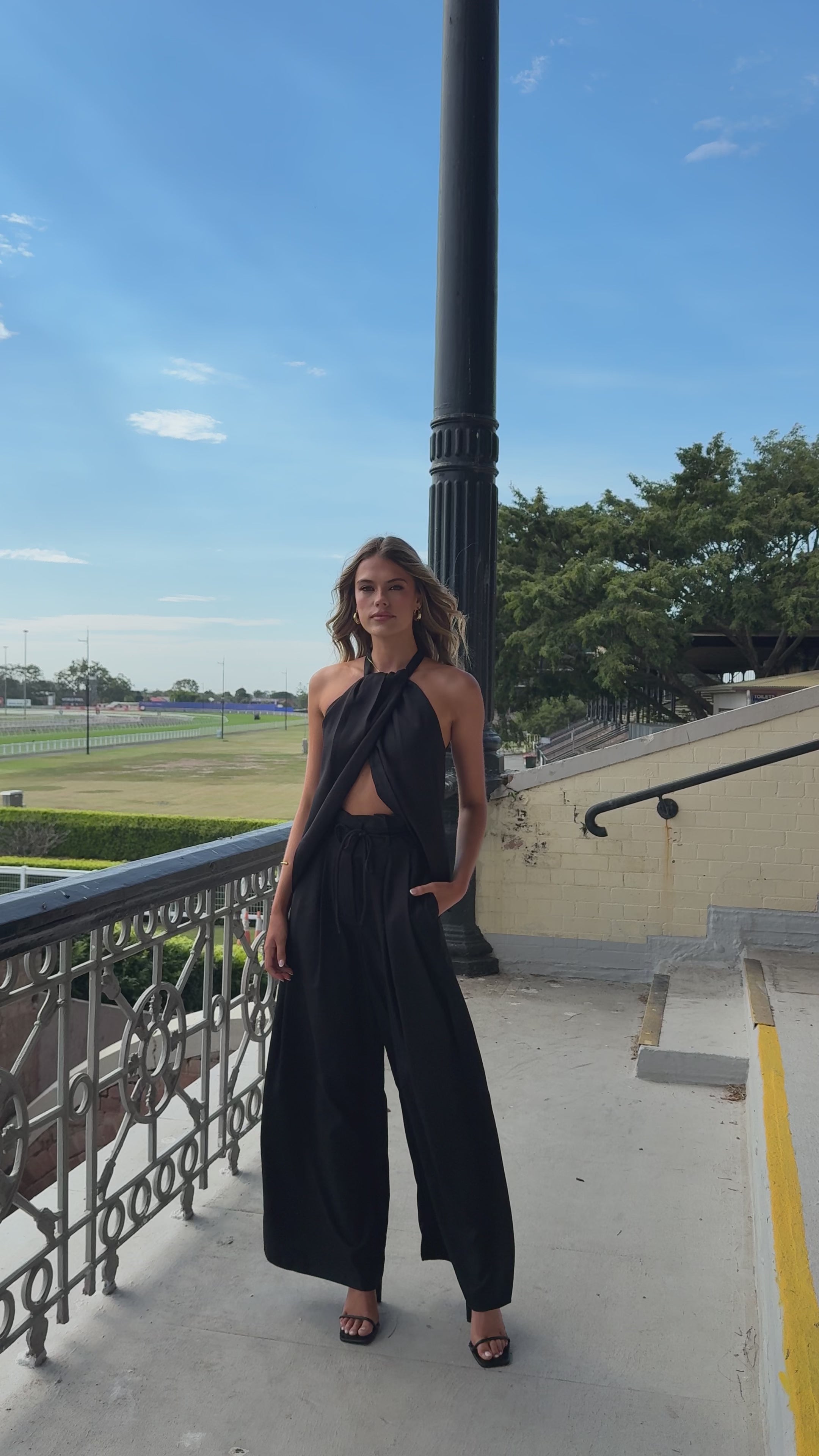 Load video: Melinda Halter Top - Black - Billy J