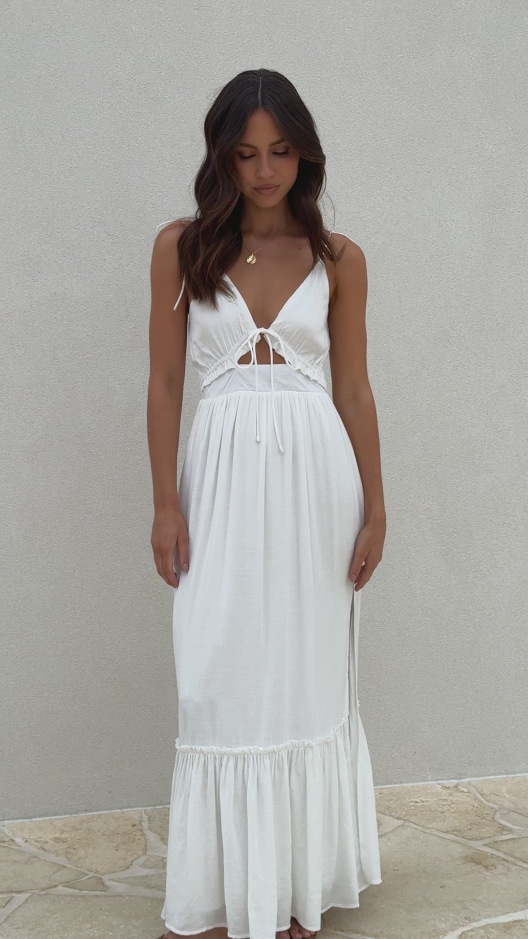 Lille Maxi Dress - White - Billy J