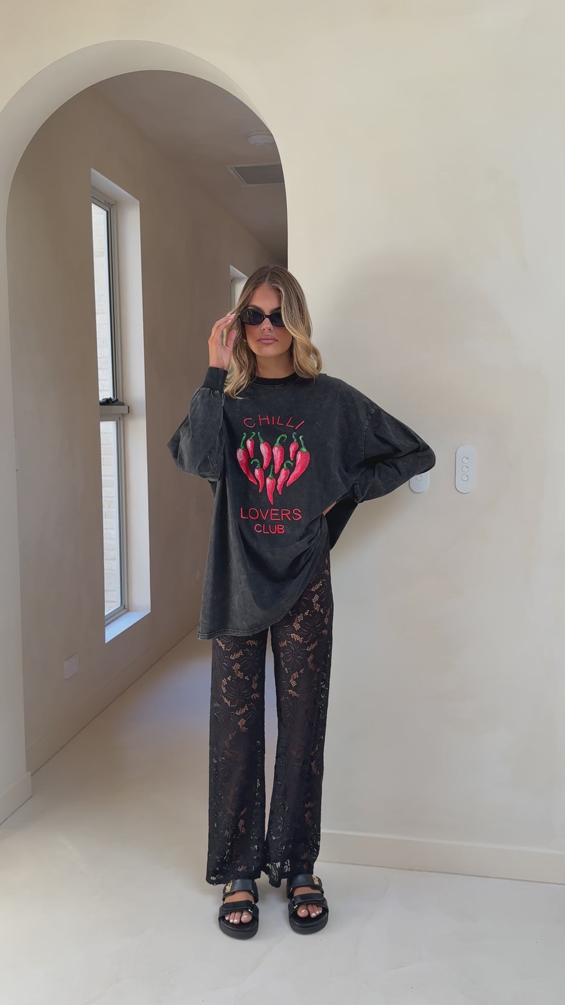 Chilli Lovers Tee and Pants Set - Black - Billy J