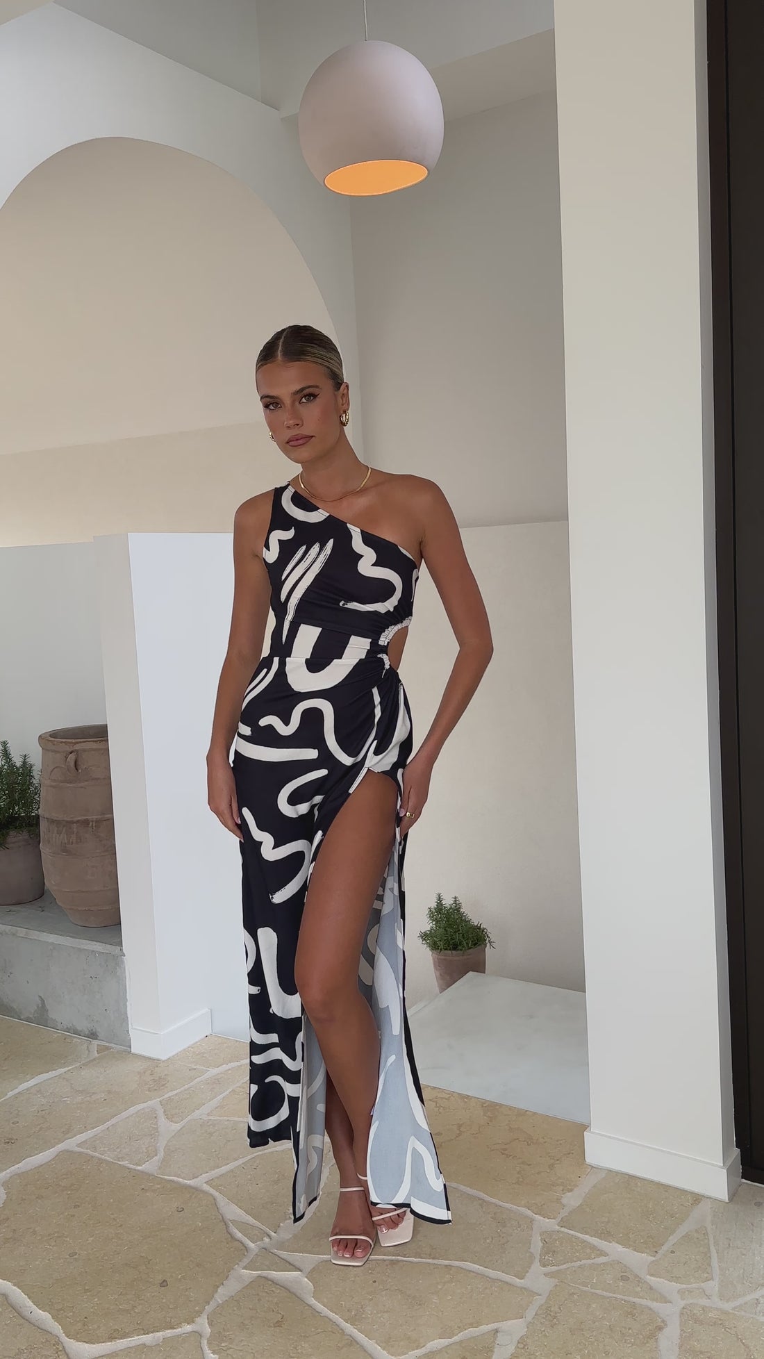 Cove Maxi Dress - Black/Sand York - Billy J