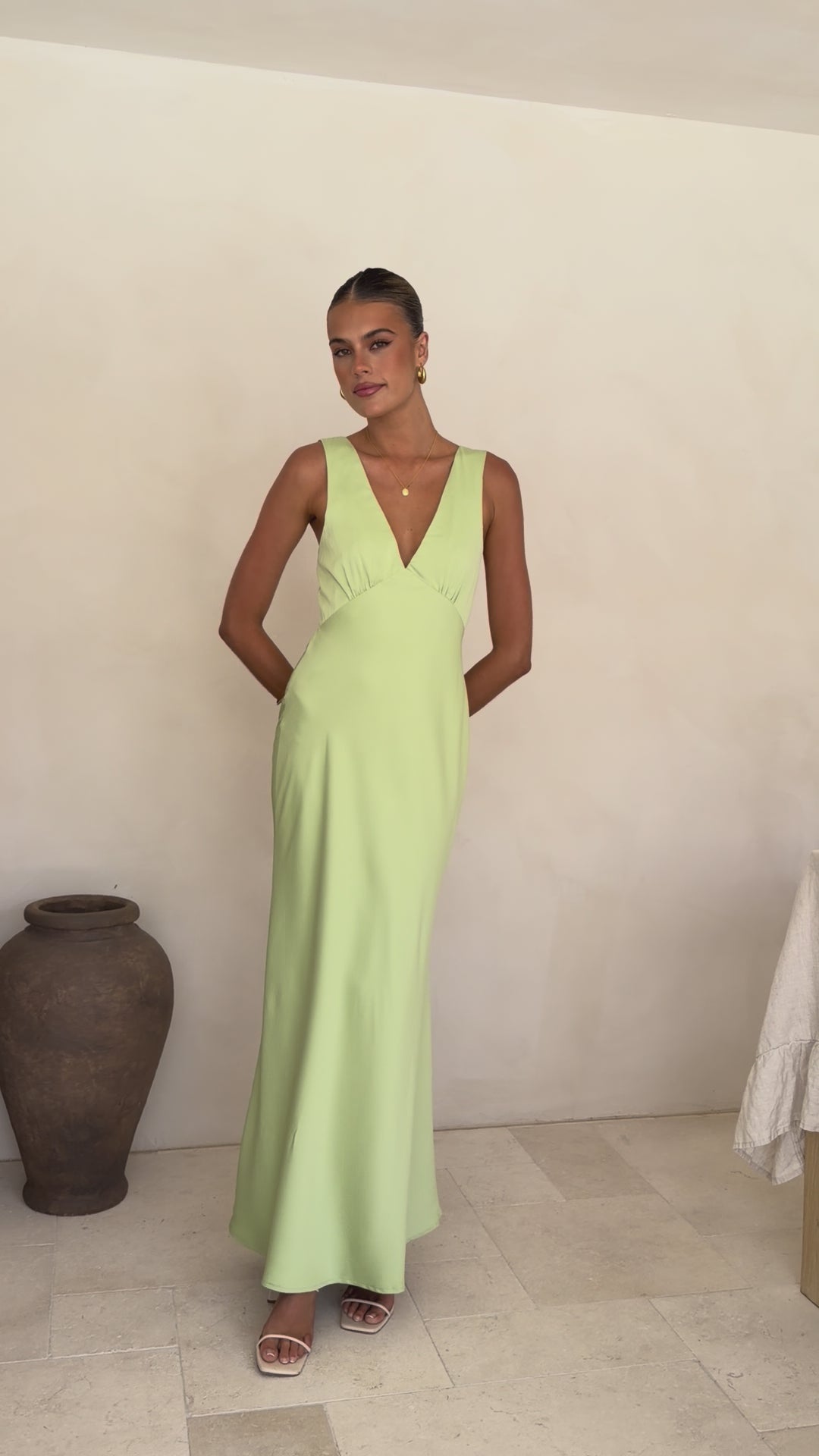 Sofia Maxi Dress - Key Lime - Billy J