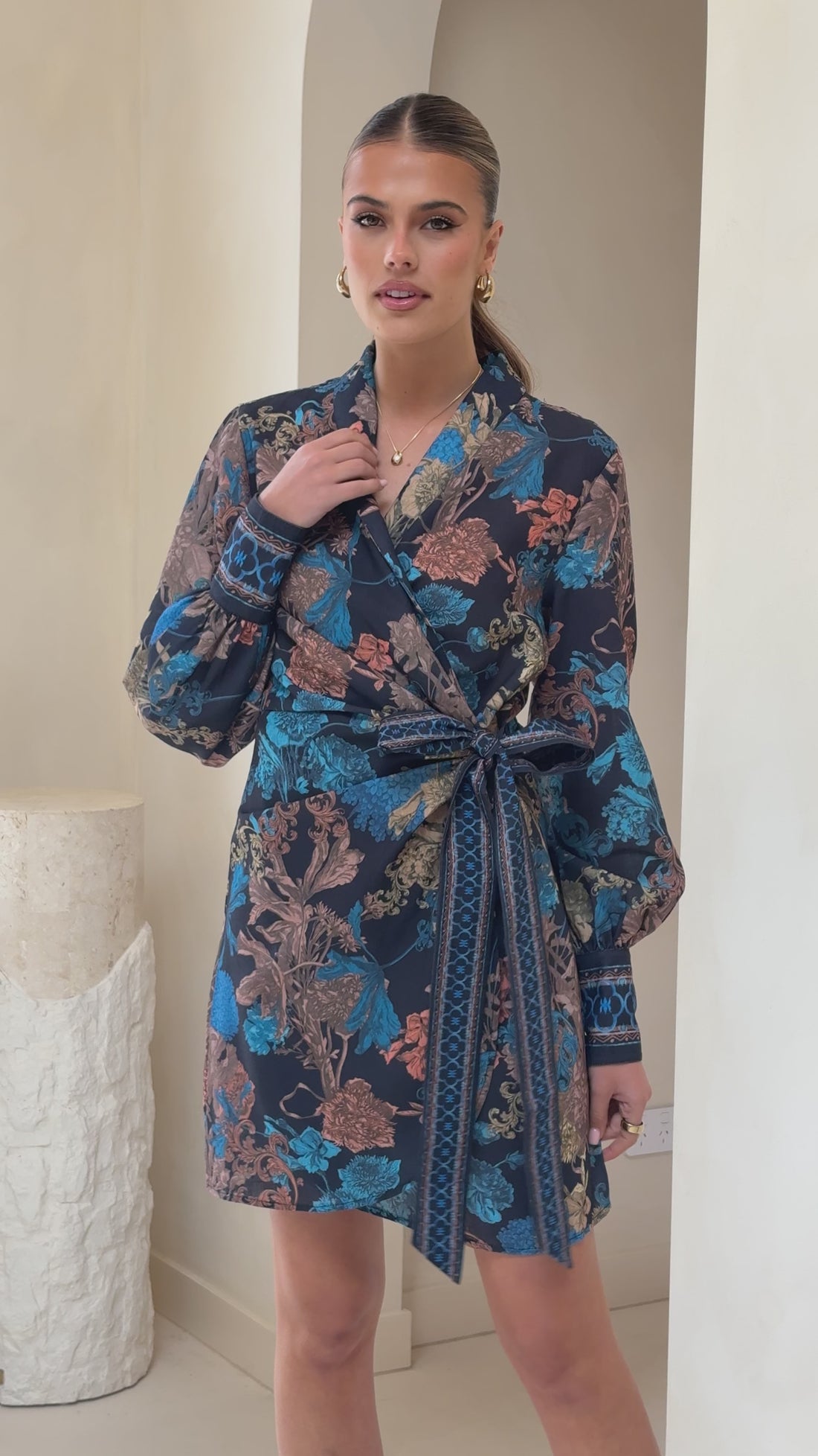 Savale Mini Dress - Black Chateau - Billy J