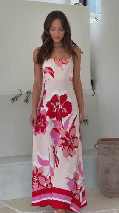 Load and play video in Gallery viewer, Vida Maxi Dress - Rosabel Print - Billy J
