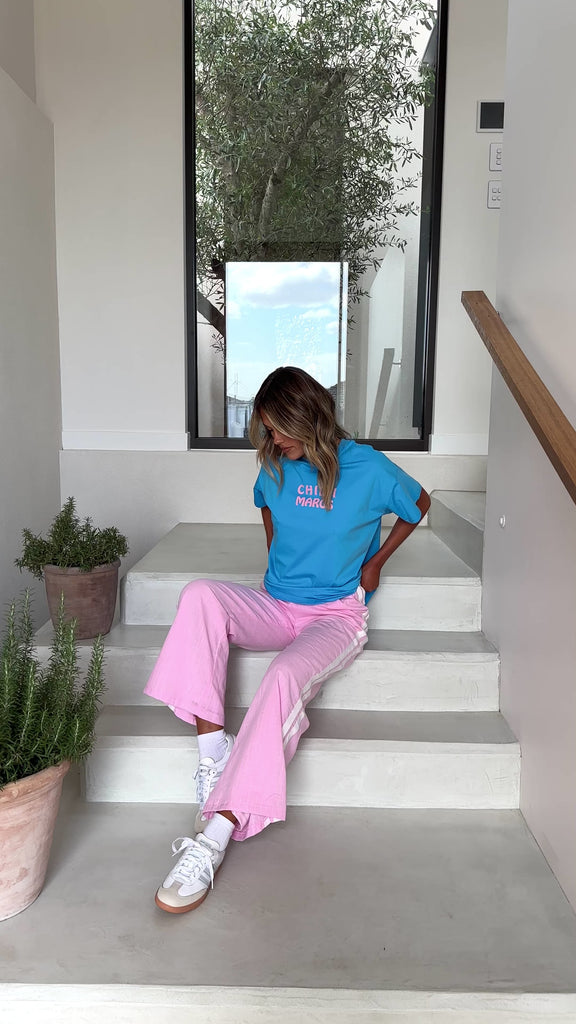 Chilli Margs Top & Pants Set - Blue/Pink - Billy J