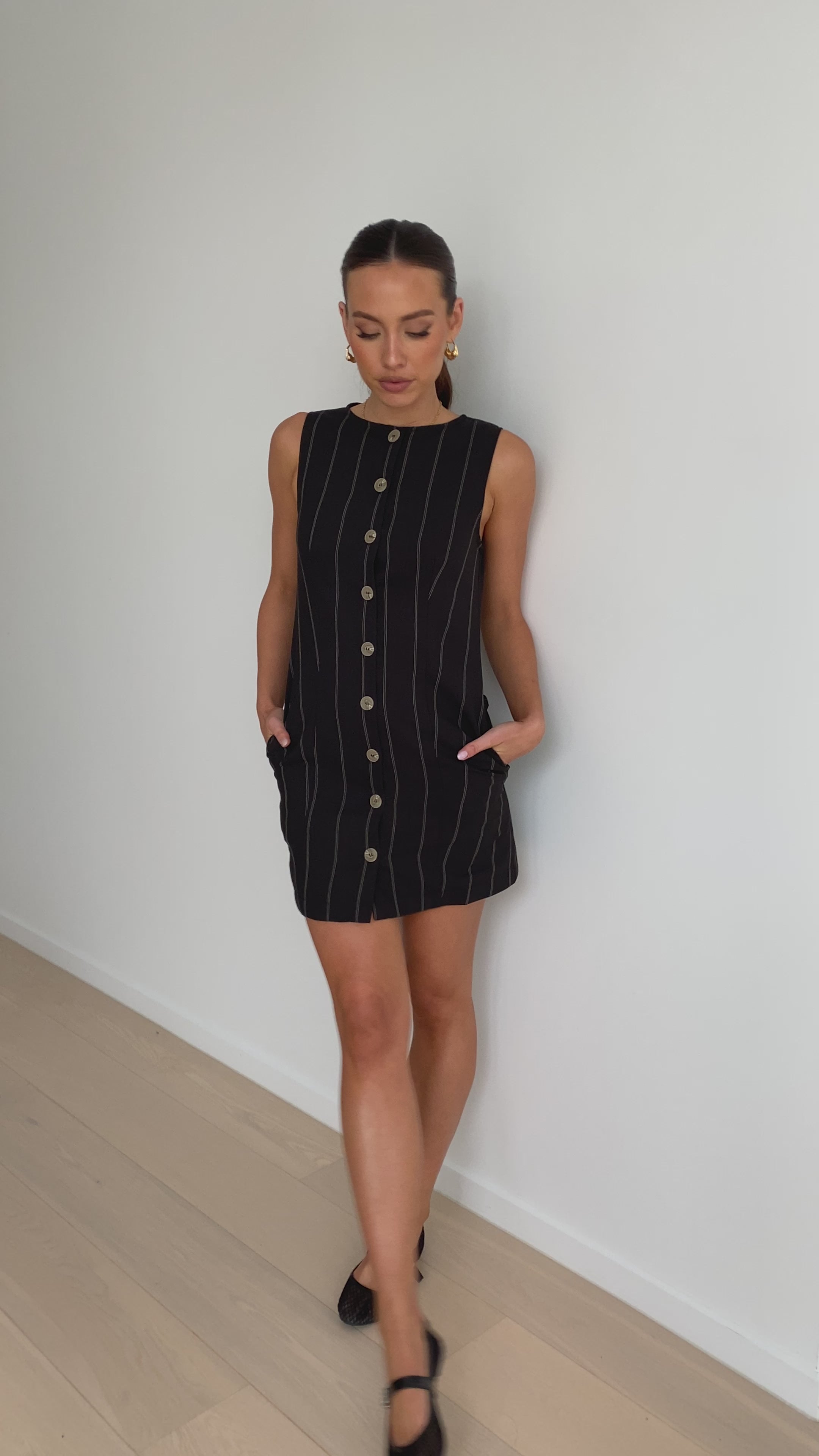 Athalie Mini Dress - Black - Billy J