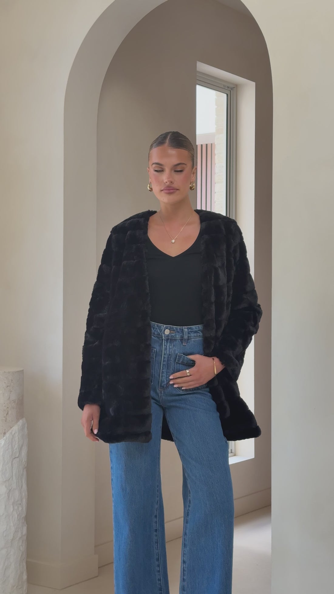 Tully Longline Jacket - Black - Billy J