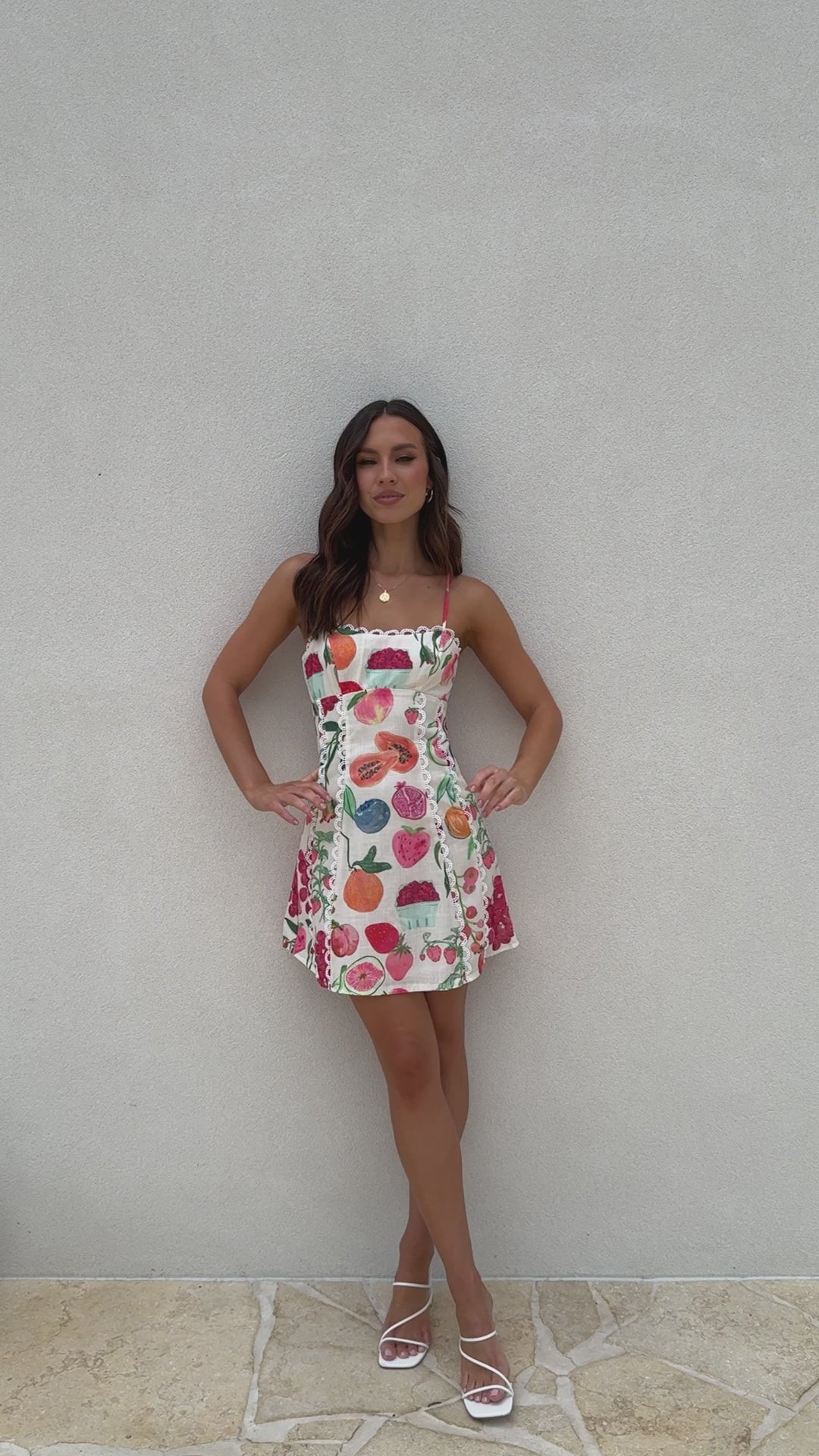 Takoda Mini Dress - Fruit Print - Billy J