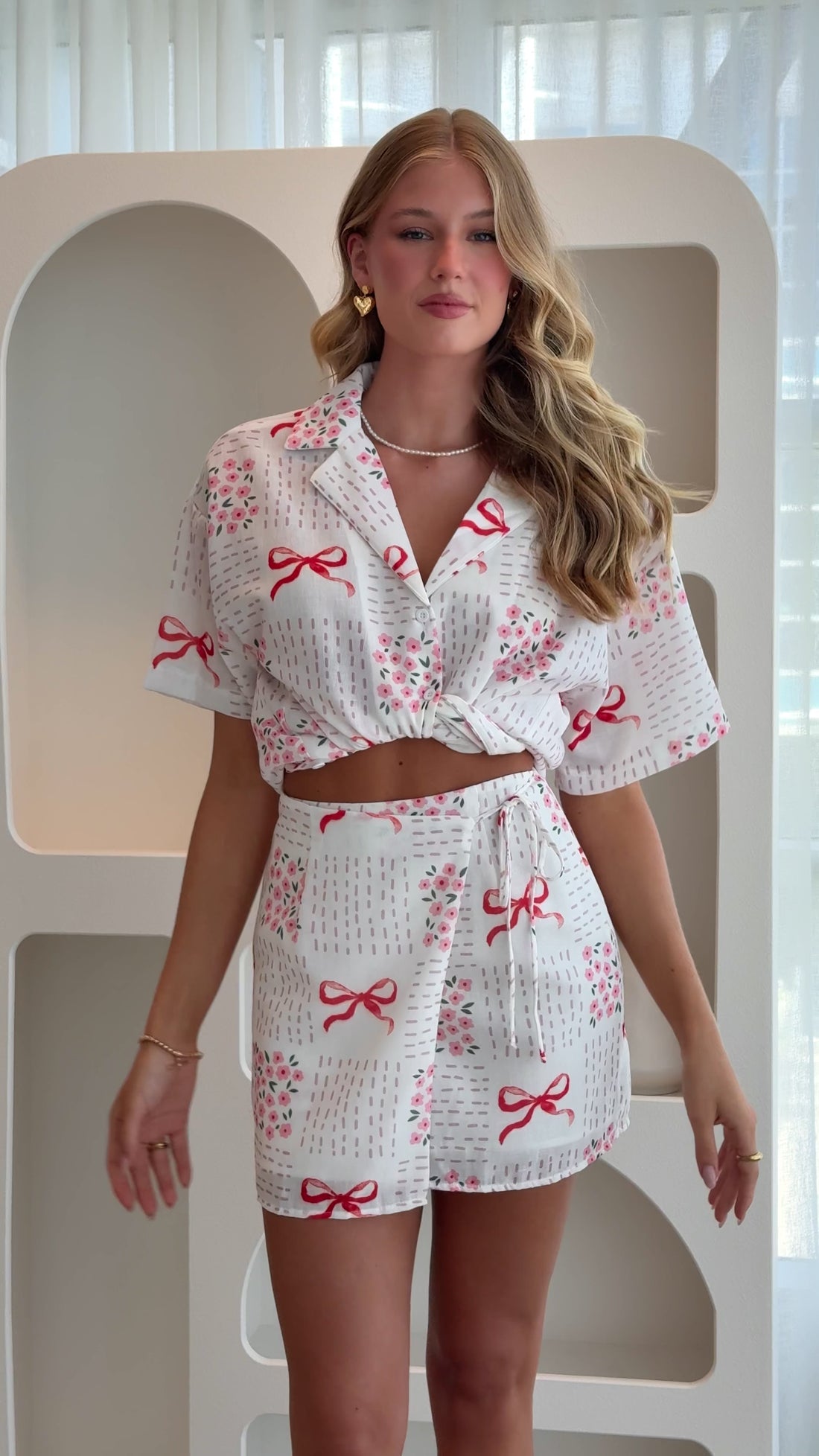 Abilene Button Up Shirt - Sweet Bow Pink - Billy J
