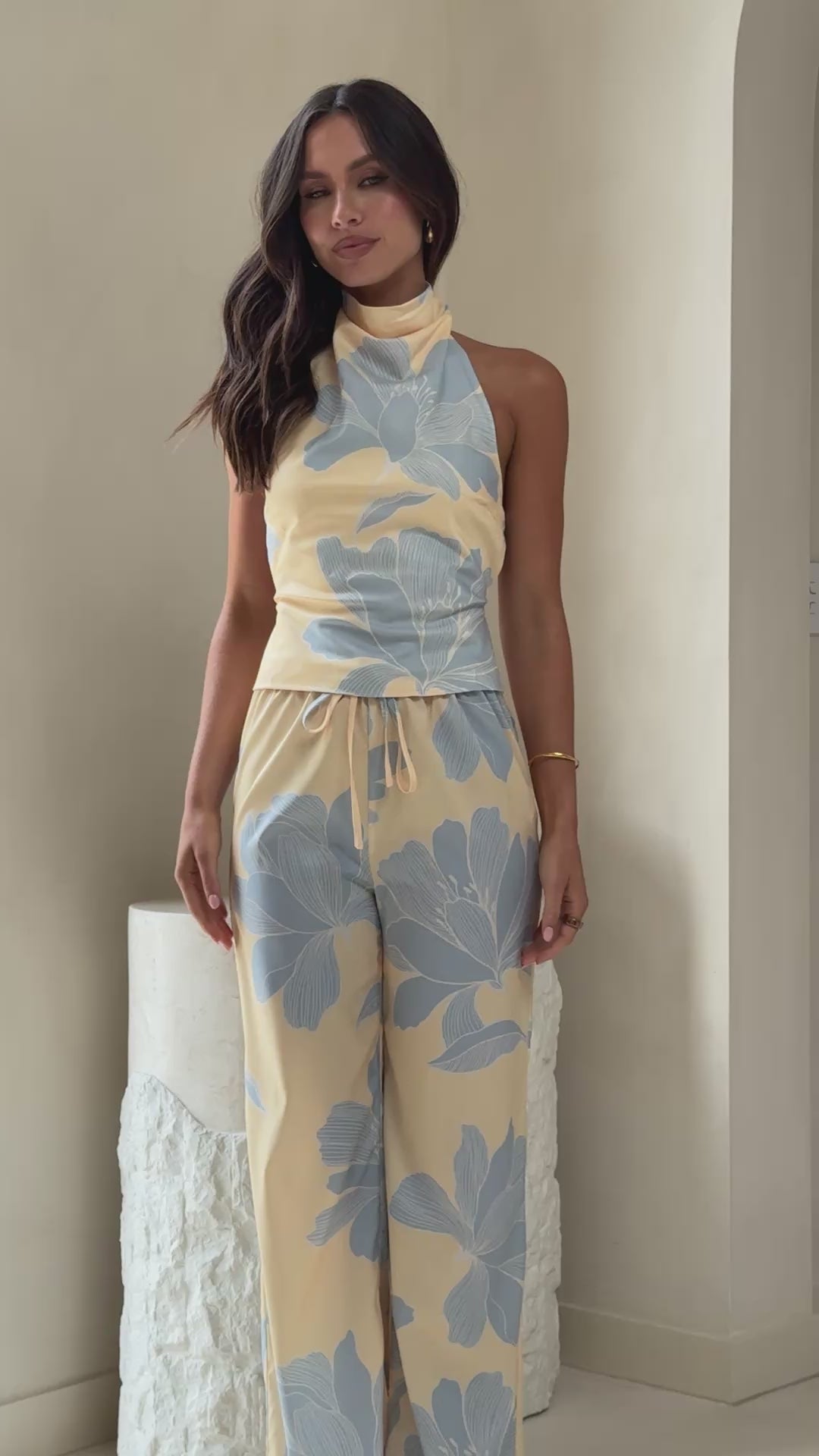 Marianna Halter Top - Lemon Floral - Billy J