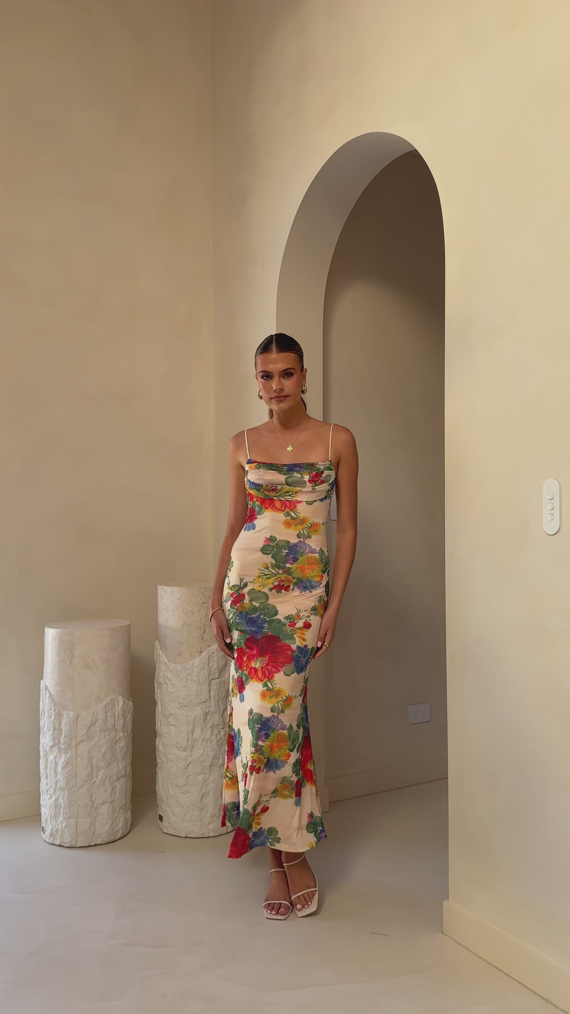 Load video: Tamera Maxi Dress- Floral - Billy J