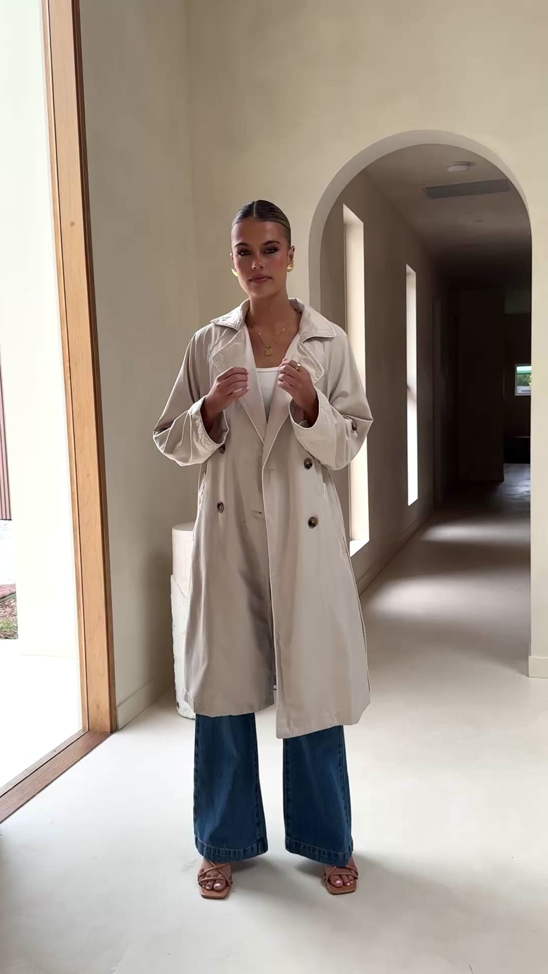 Rylie Trench Coat - Sand - Billy J