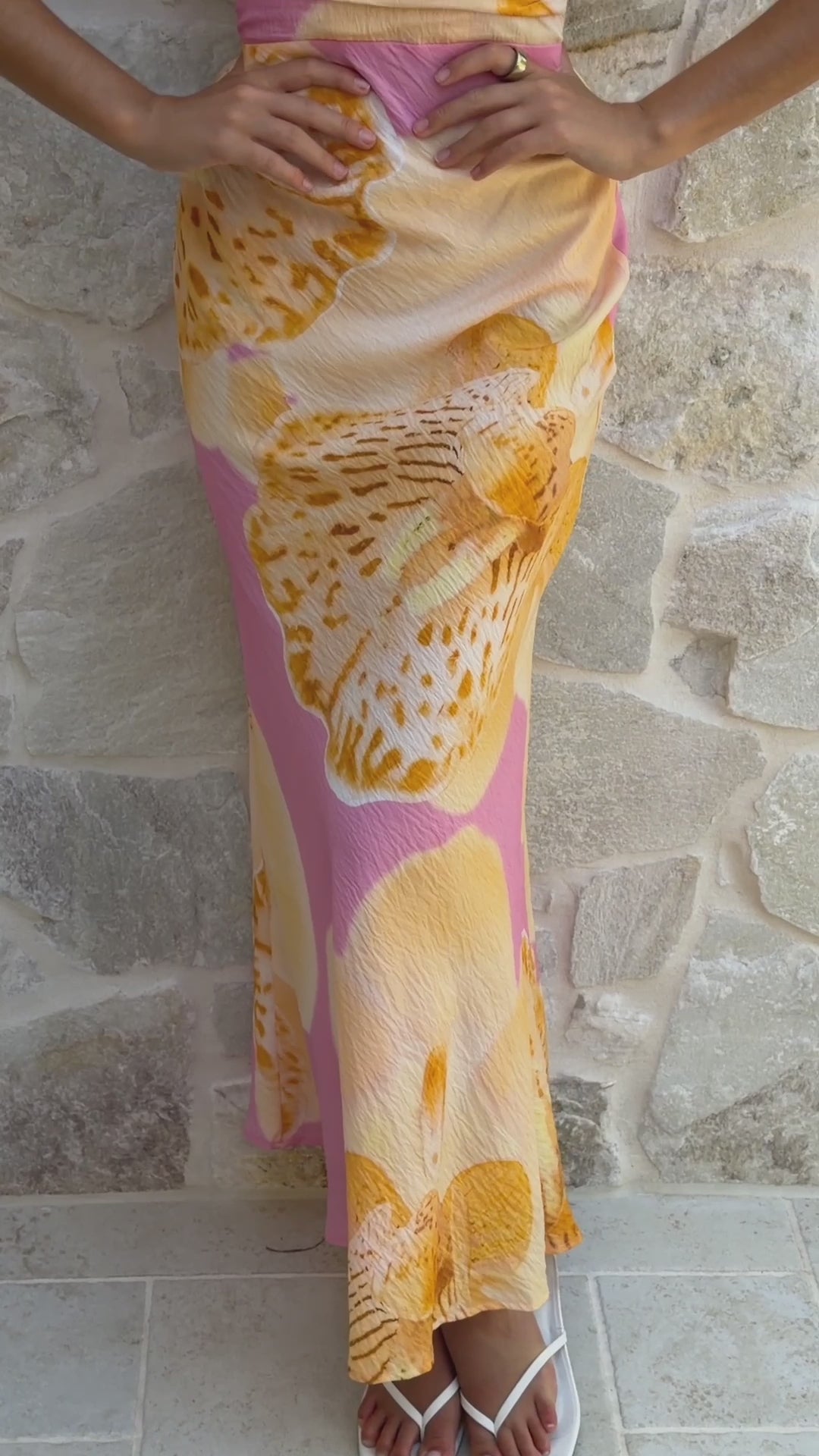 Scarlet Maxi Dress - Pink/Yellow Floral - Billy J