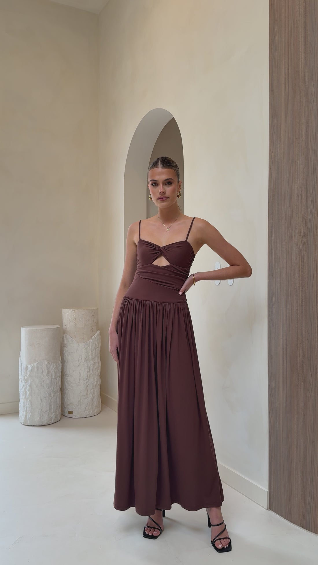 Libertine Maxi Dress - Chocolate - Billy J