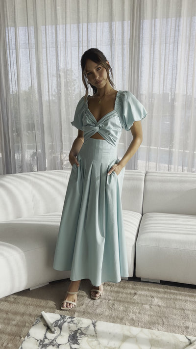 Load and play video in Gallery viewer, Christina Maxi Dress - Aqua - Billy J
