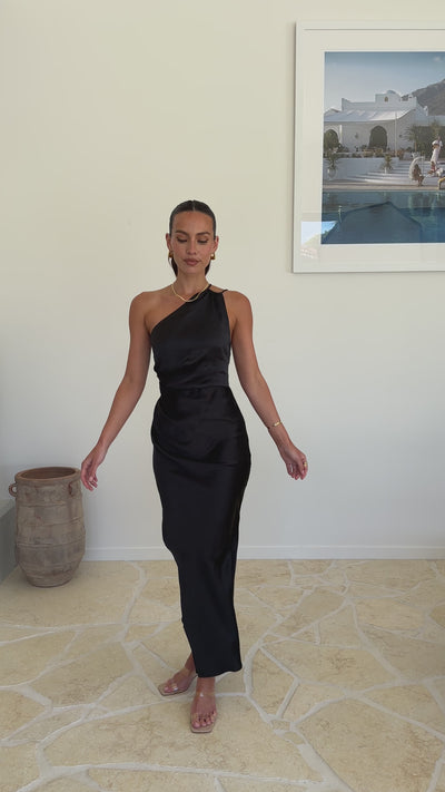 Load and play video in Gallery viewer, Jenna Maxi Dress - Black - Billy J
