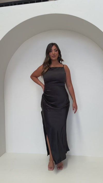 Load and play video in Gallery viewer, Ava Maxi Dress - Black - Billy J
