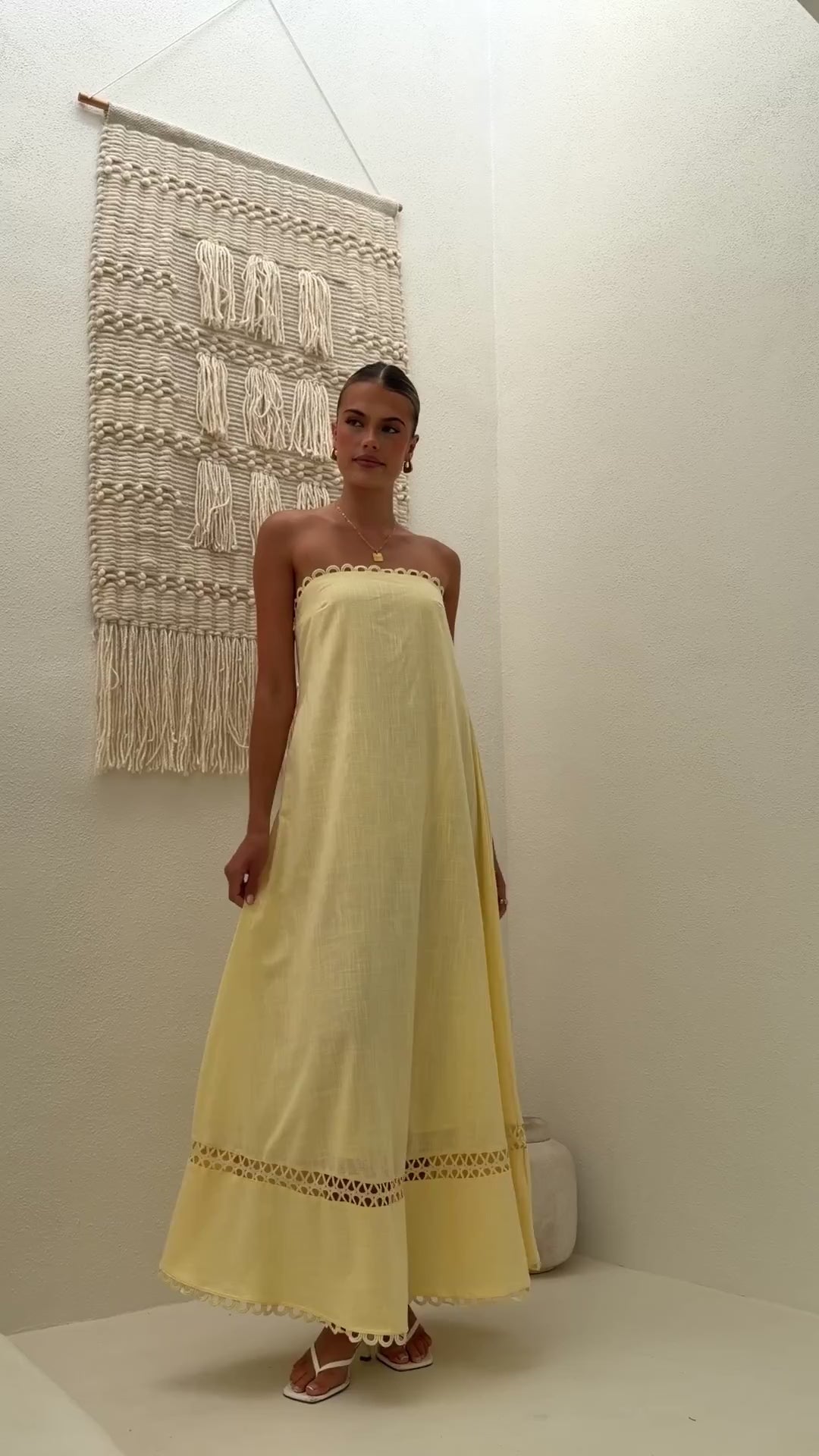 Sandra Maxi Dress - Yellow - Billy J