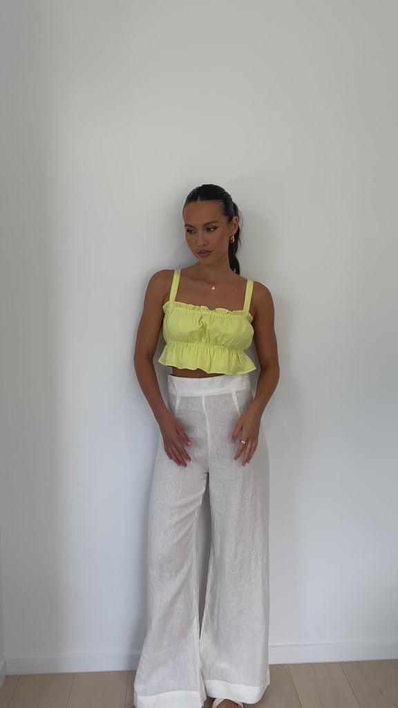 Kleo Crop Top - Yellow - Billy J