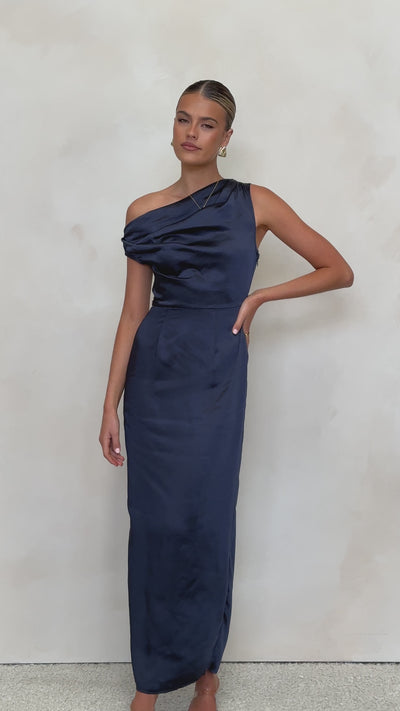 Load and play video in Gallery viewer, Harlowe Maxi Dress - Navy - Billy J
