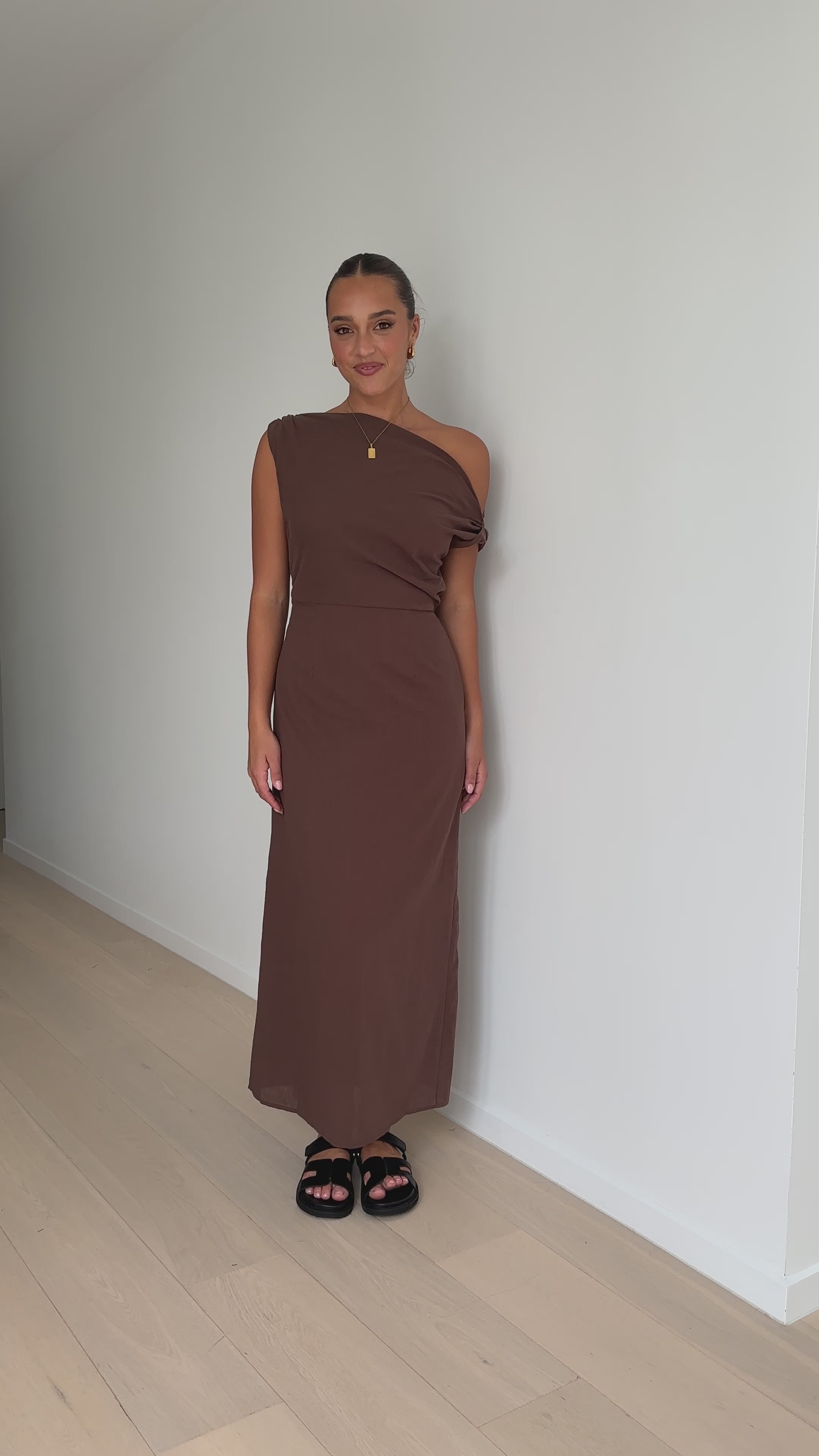 Luci Maxi Dress - Brown - Billy J