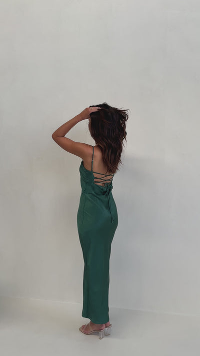 Load and play video in Gallery viewer, Keira Maxi Dress - Emerald - Billy J
