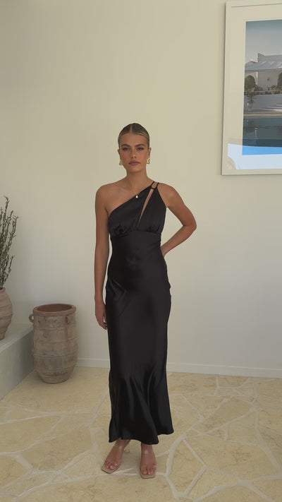 Load and play video in Gallery viewer, Hailey Maxi Dress - Black - Billy J
