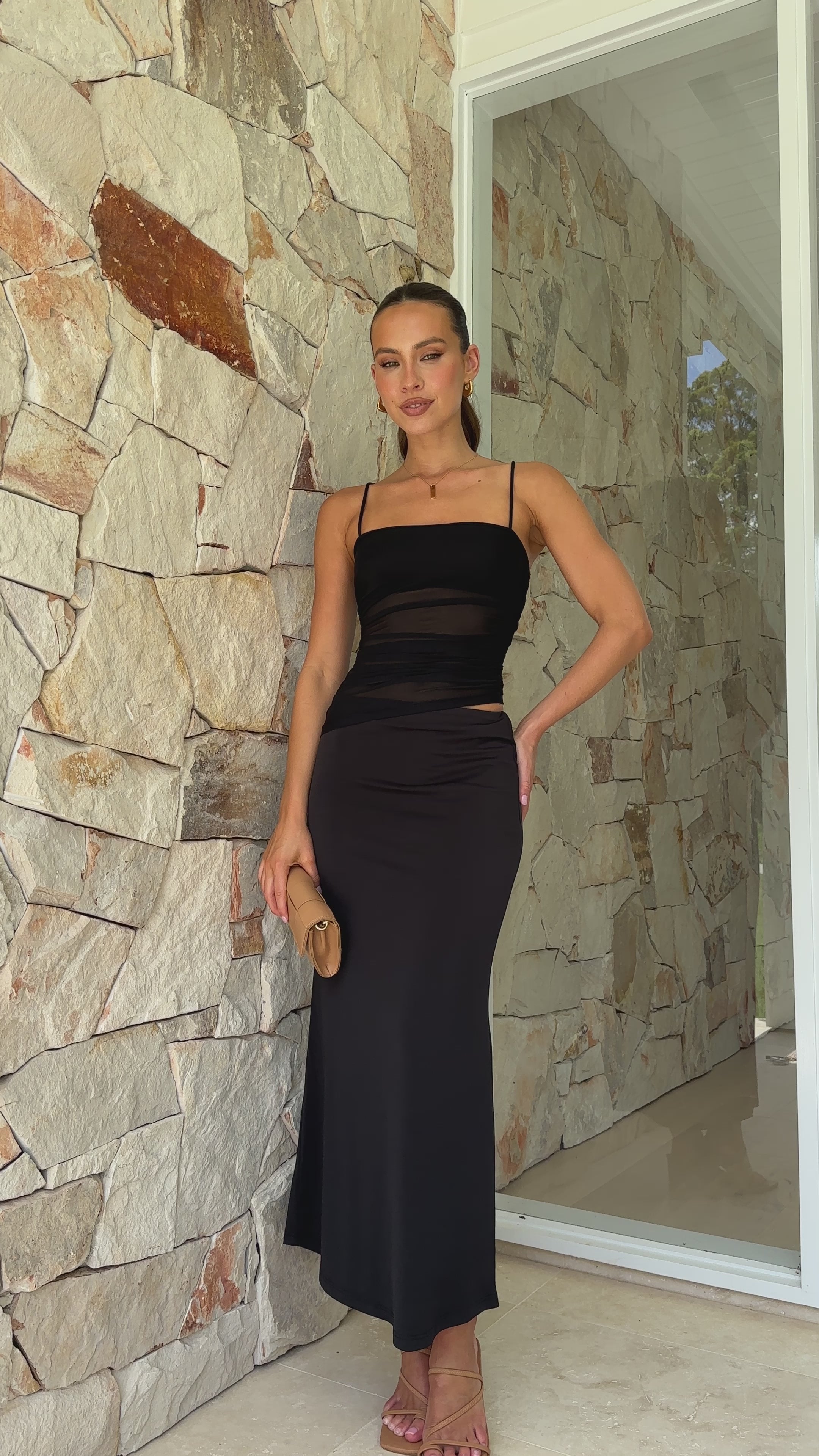 Louella Maxi Dress - Black - Billy J