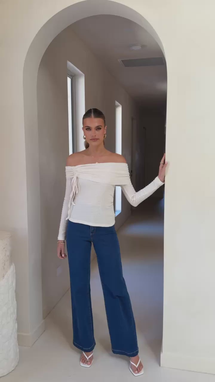 Mya Off The Shoulder Top - Cream - Billy J