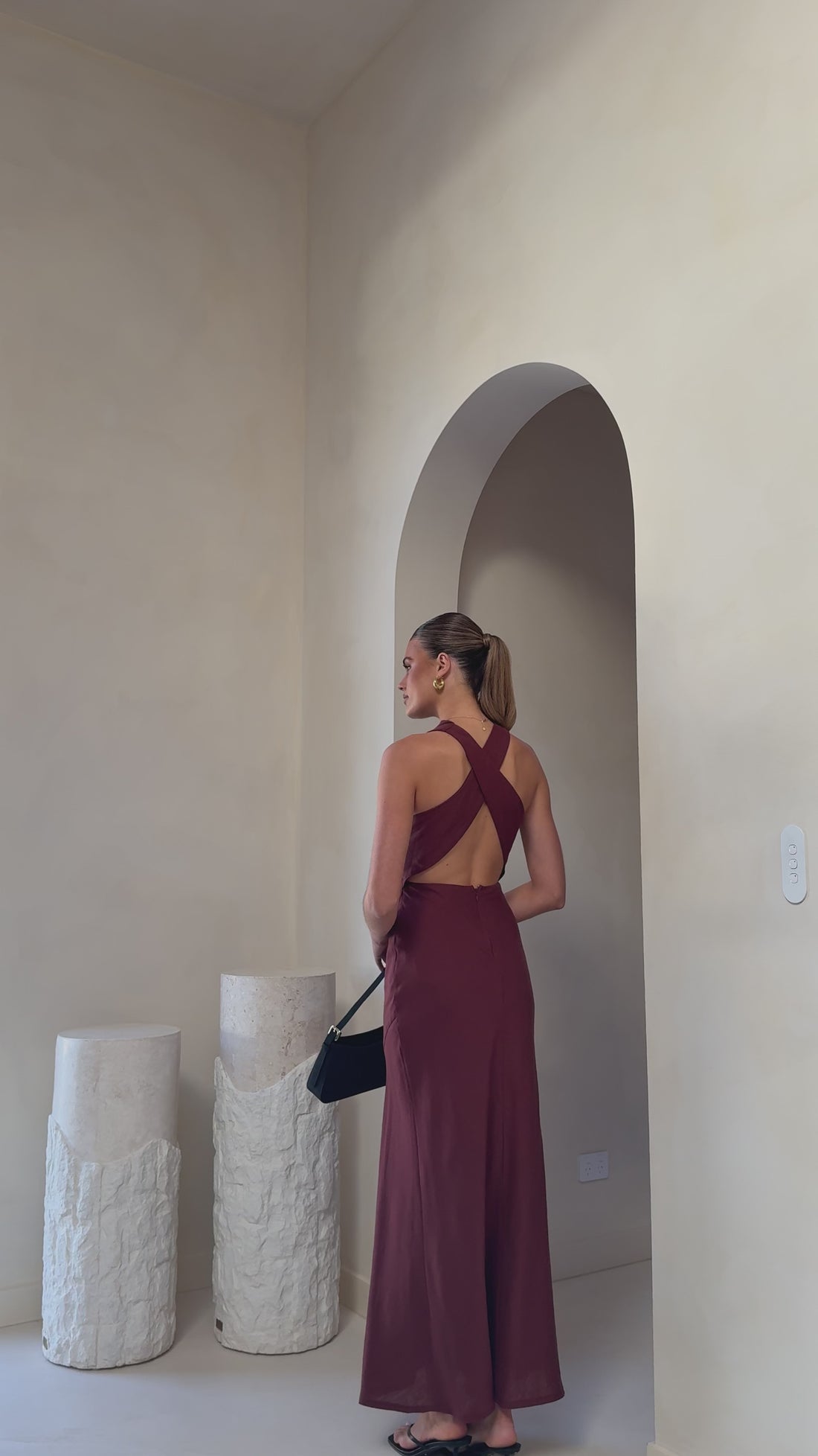 Velaris Maxi Dress - Burgundy - Billy J