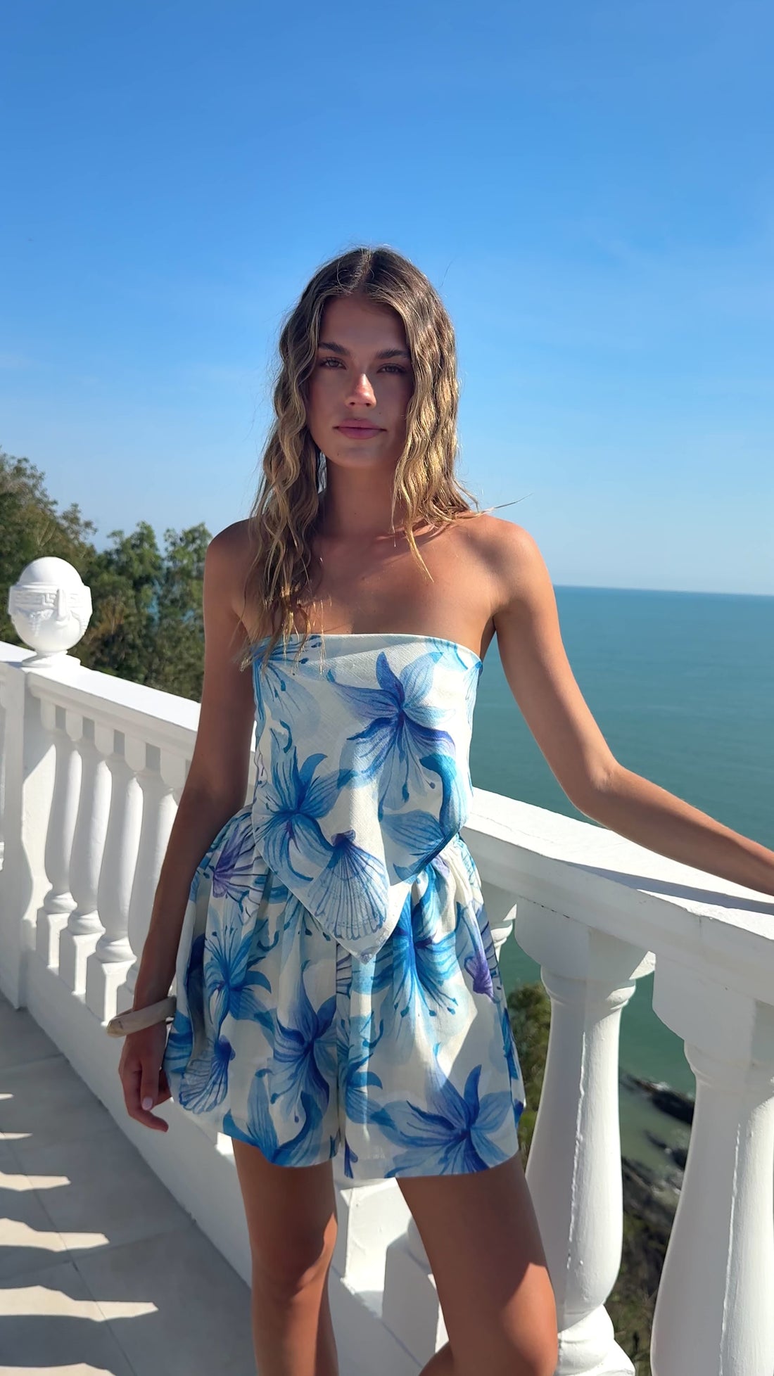 Bennie Scarf Top - Ocean Bloom - Billy J