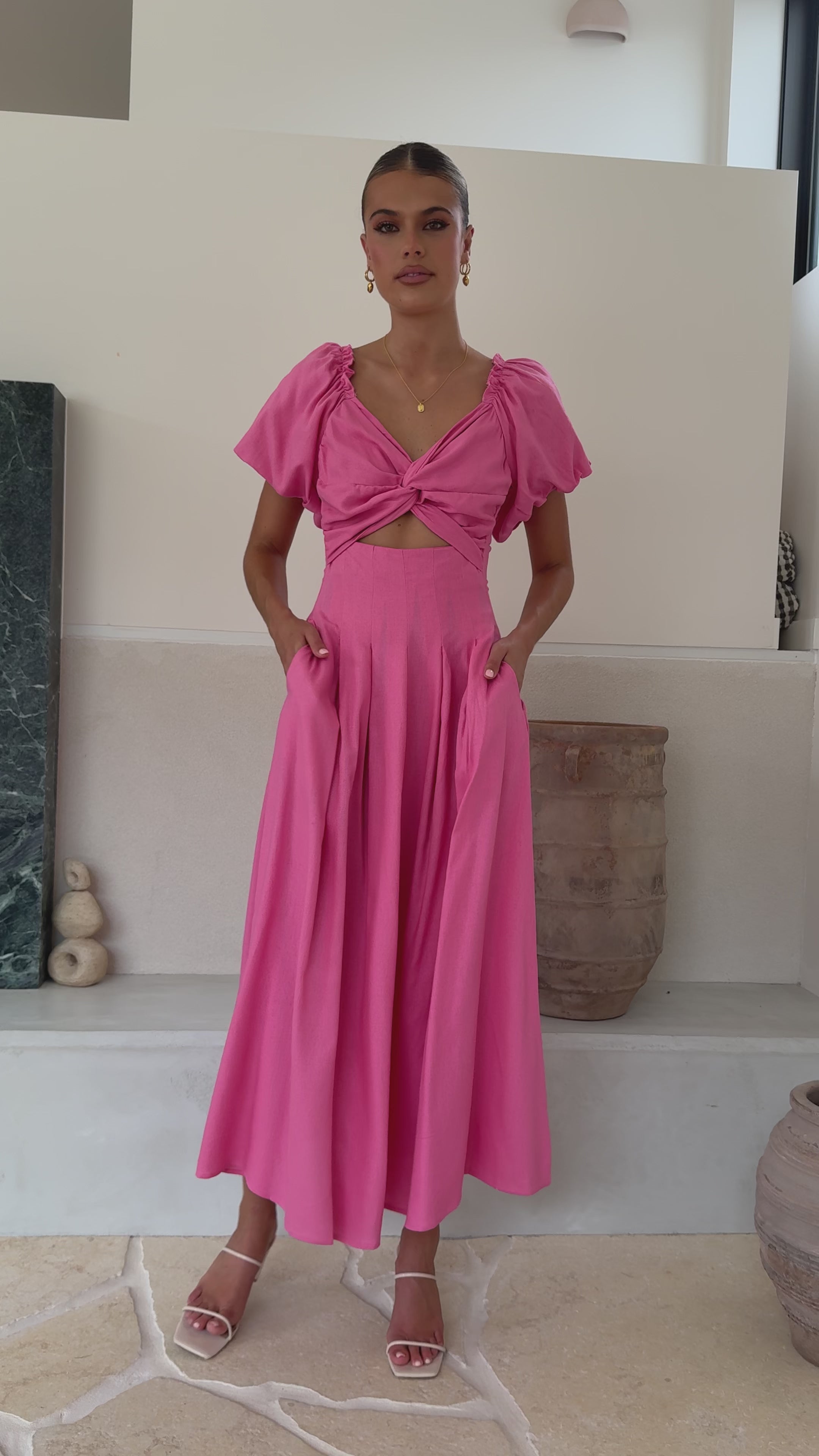 Christina Maxi Dress - Hot Pink - Billy J