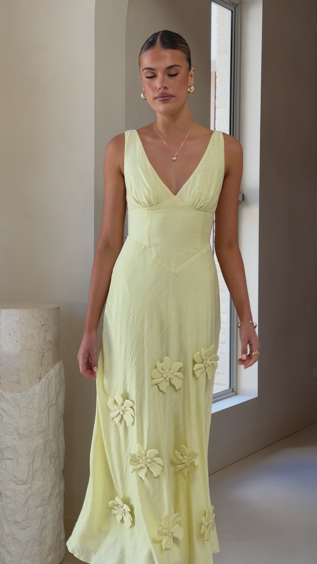 Lavara Maxi Dress - Yellow - Billy J