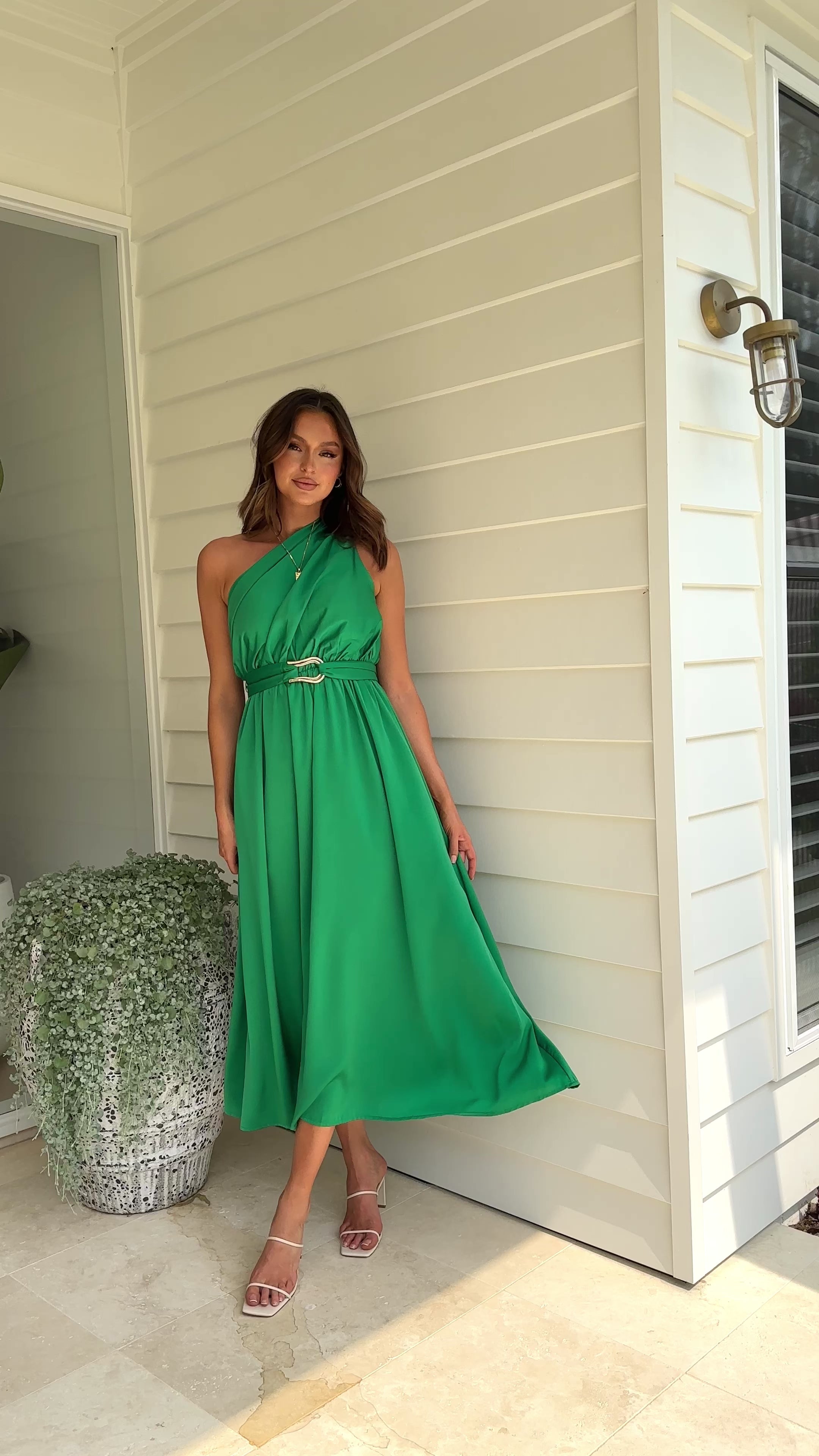 Hadas Maxi Dress - Green - Billy J