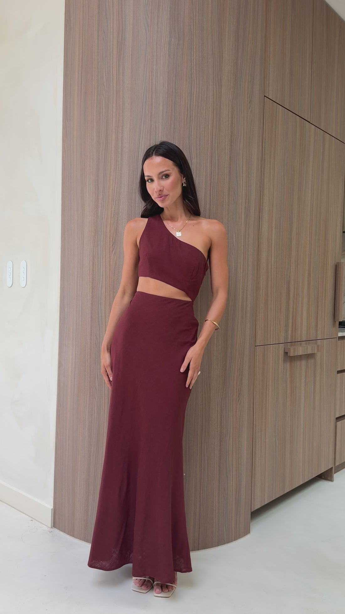 Abia Maxi Dress - Chocolate - Billy J