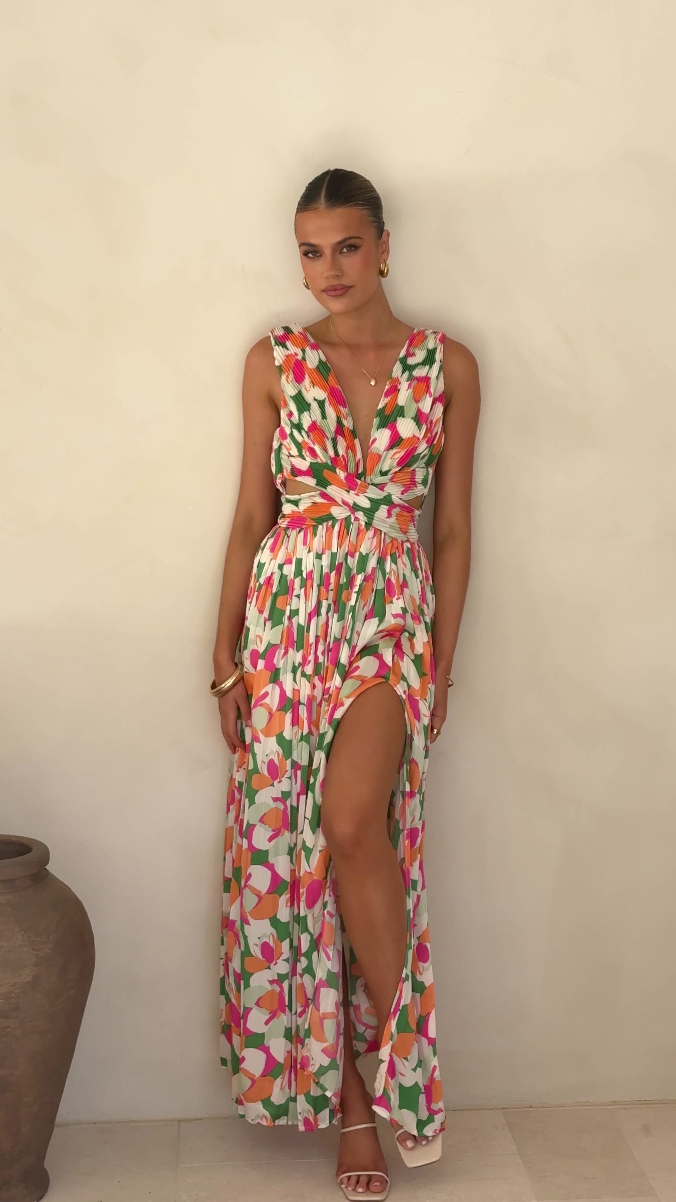 Load video: Laila Maxi Dress - Multi - Billy J