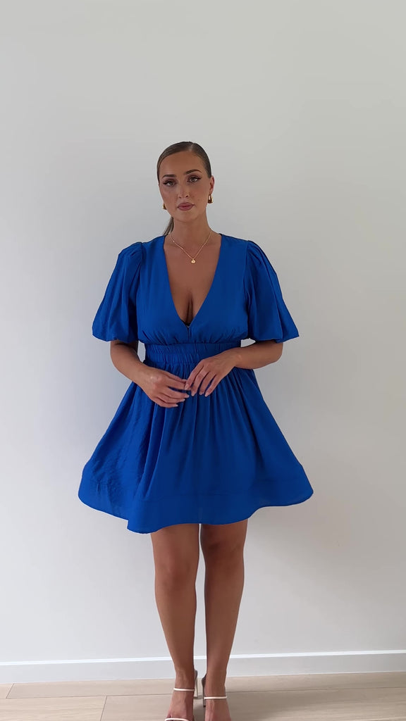 Erin Mini Dress - Royal Blue - Billy J